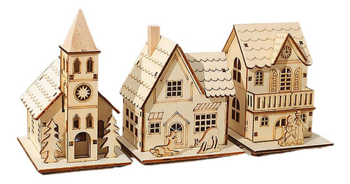 Set De Adornos Navideños De Madera Para Escritorio, Christma
