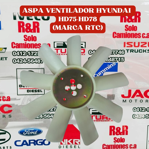 Aspa Ventilador Hyundai Hd78 (marca Rtc)