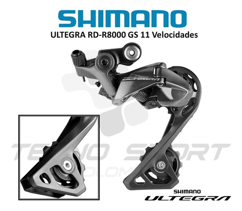 Imagen 4 de 7 de Tensor Shimano Ultegra R8000 Gs 11 V Pata Larga Bicicleta