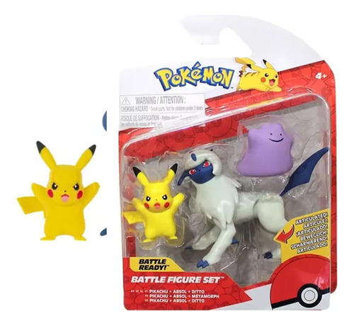 Figura Pokemon Batallan Jazwares Pikachu Absol Ditto Febo