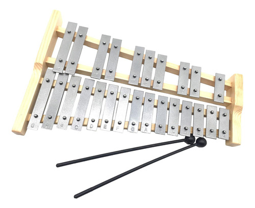 25 Notas Glockenspiel Xilofone Moldura De Madeira Presentes