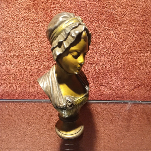 Figura Antigua Estatuilla De Bronce Firmado Sello Lacre (Usado)