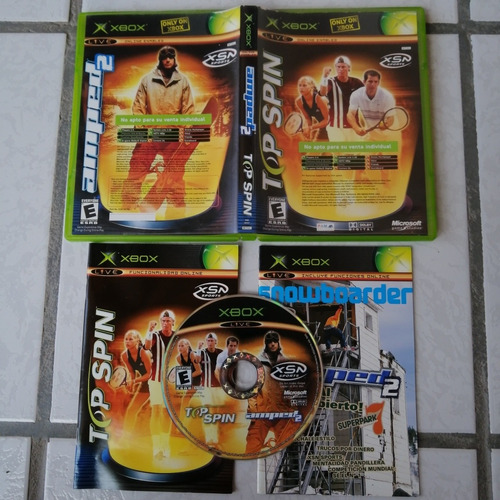 2 En 1 Top Spin Y Amped 2 Completos Para Tu Xbox 