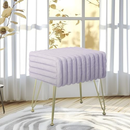 Taburete Otomano, Reposapiés, Taburete De Maquillaje Con Est