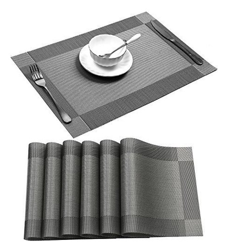 U'artlines Placemat, Crossweave Tejida De Vinilo No-sli