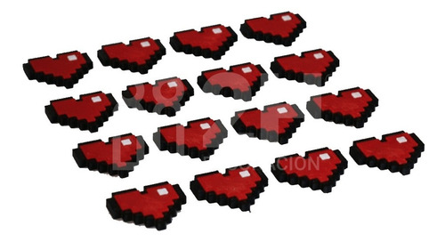 16 Corazones 8 Bits Día De Enamorados San Valentín Regalo