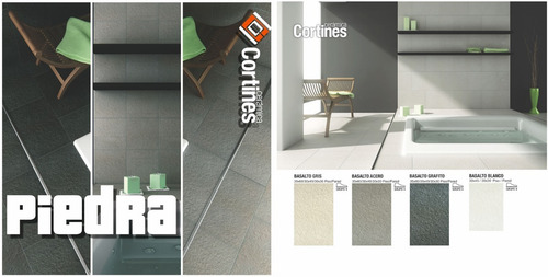 Imagen 2 de 3 de Ceramica Cortines Basalto Gris 35x60 X M2
