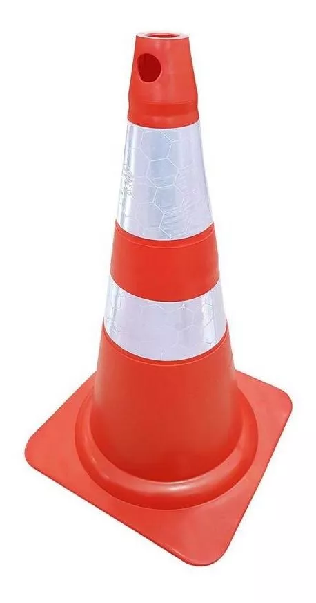 Terceira imagem para pesquisa de cone de sinalizacao emborrachado 75cm