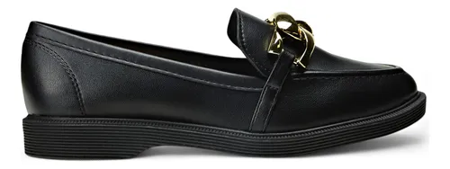 Mocassim Casual Feminino Sem Fechamento Salto Baixo Moleca