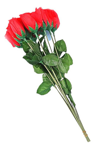 20 Rosas Flores Rosinhas Artificiais Embalada Individual