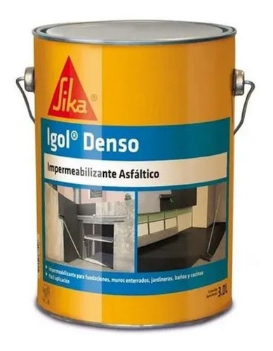Igol Denso Impermeabilizante Asfáltico Negro 3 Lts