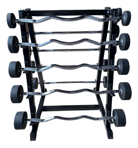 Rack Para Barras Con Peso Integrado Wod Pro Set 10 Barras