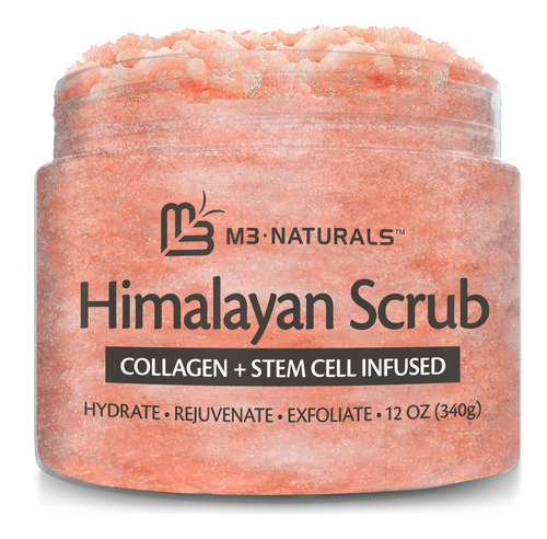 M3 Naturals - Exfoliante Corporal Y Facial Con Sal Del Himal