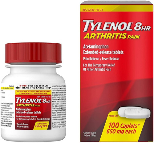 Tylenol Alivia El Dolor De La Artritis 100 Caps 8 Hrs Eg F3