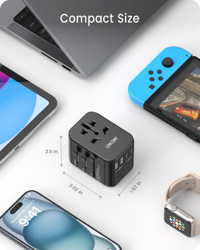 Lencent Adaptador Universal De Viaje Cargador Universal Con