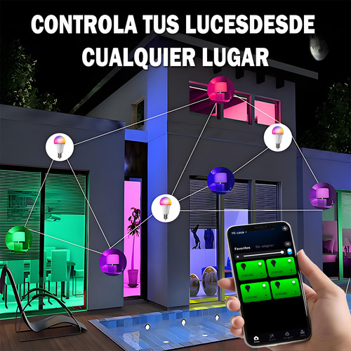4pcs Focos Lapurete's Led 12w Wifi Inteligente Luz Led Para Alexa Rgbcw Luces E26 Focos , Control Remoto De Briturn App Y Control De Voz, Focos Inteligente Compatible Con Ios, Android, Alexa,google