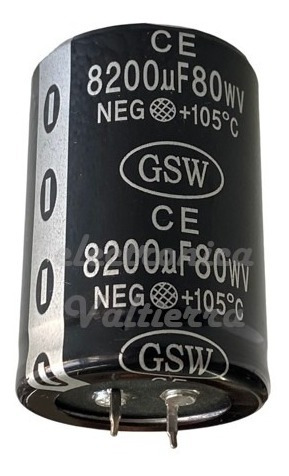 Capacitor Filtro 8200 Uf 80v 105°c Nuevo 36x53 Mm