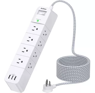 Power Strip Surge Protector - Addtam 12 Outlets(3-side) And