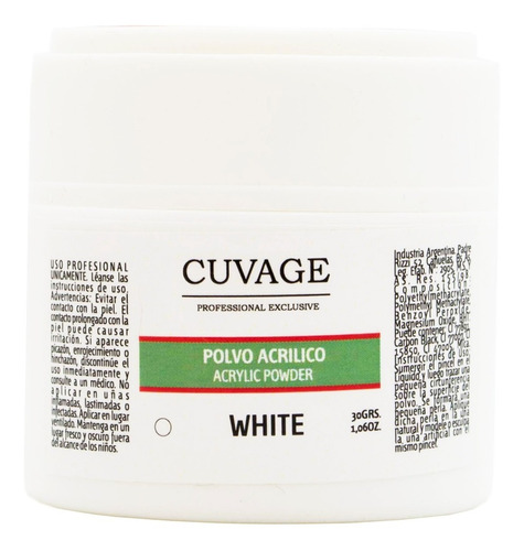 Cuvage Polímero Polvo Acrílico Uñas Esculpidas Manicuría 30g