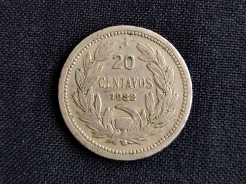 Monedas Chile Níquel 20 Centavos 1932. J