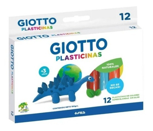 Plasticina 12 Colores Red Modeling Clay Giotto