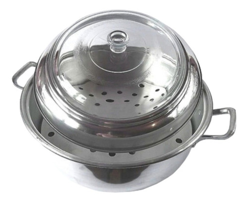 Imagen 2 de 4 de Horno Magico + Tapa De Cristal Horno Estufa Budinera Flan