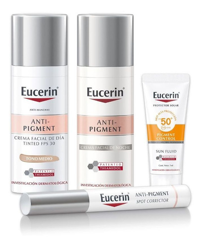 Anti-pigment Eucerin: Crema Día Color + Cr Noche + Corrector