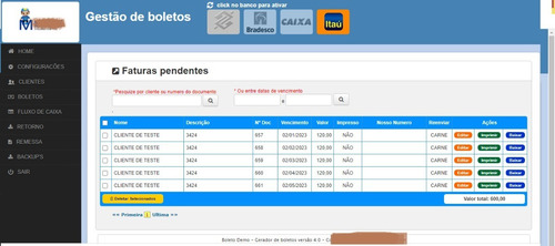 Sistema Gerador De Boletos Bancários Php
