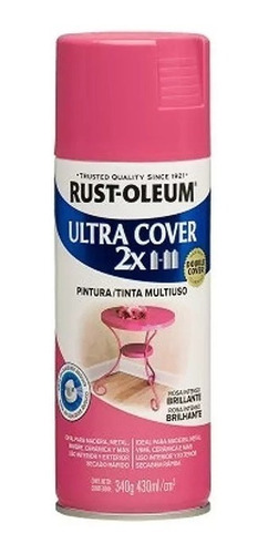 Pintura Aerosol Ultra Cover Rust Oleum Color Rosa Intenso