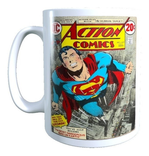 Taza Diseño Superman Poster Comic Dc