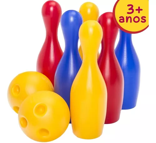 Jogo De Boliche Infantil 6 Pinos 2 Bolas - Toys 2u Presente