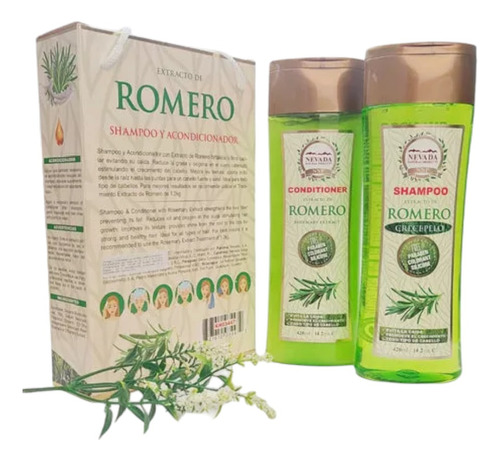 Kit Shampoo + Acondicionador Extracto De Romero Nevada 