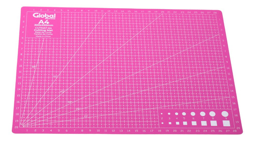 Tabla Plancha De Corte A4 Pvc 3 Capas 30x22cm Color Rosa