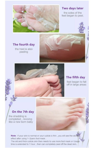 Imagen 6 de 10 de 3 Mascarillas Peeling Calcetines Exfoliantes Para Pies Suave