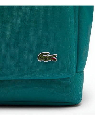 Mochila Rectangular Verde Lacoste Verde Liso