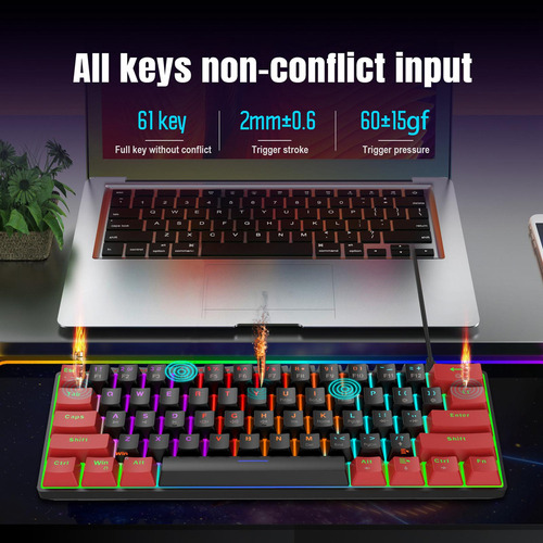 Teclado Para Juegos Accesorio Portátil Mini Teclado Para