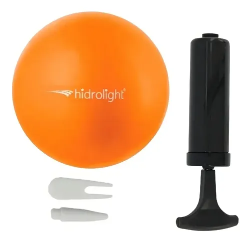 Bola Overball Pilates Ginastica Yoga Fisioterapia Hidrolight Cor Laranja 20cm