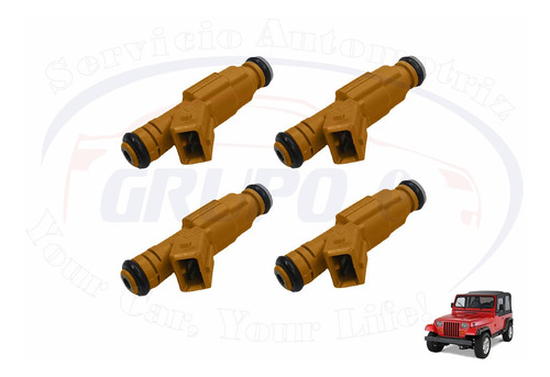 4 Inyectores Combustible Jeep Wrangler 1991 Al 1998 Nuevos  