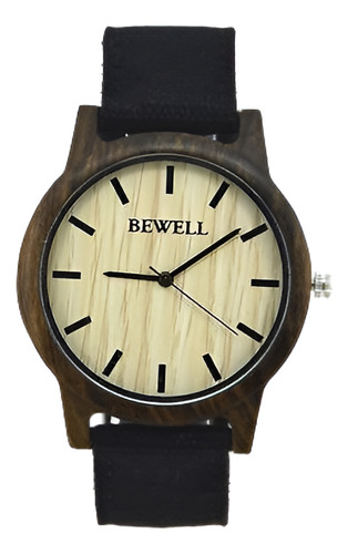 Nuevo Bewell Ebony Case Canvas Band Reloj Regalo De Moda W /