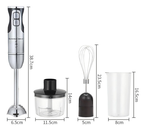 Mixer Power Inox 3 Em1 500w Eletro Domestico Mix Processador Cor Prateado 127v