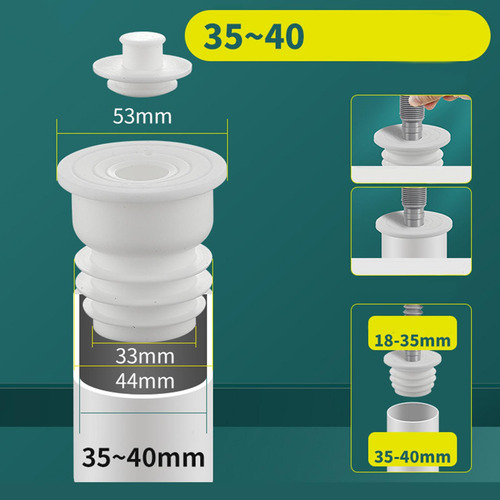 Vedação De Tubo, Plugue De Vedação, Tubo 35-40mm Branco