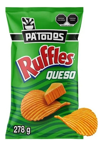 3 Pza Papas Fritas Sabritas Ruffles Sabor Queso Pa Todos 278