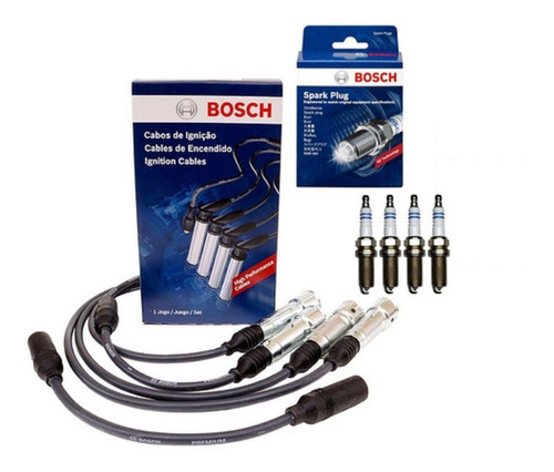 Kit Cables Y Bujias Vw Bosch Gol Power Ab9 G3 G4 1.6