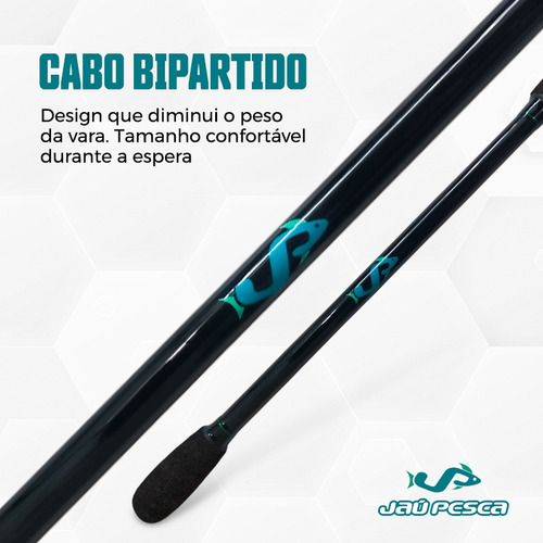 Kit De Carretilha Bg + Vara Tambaqui Pro 2,40mts 60lbs Linha