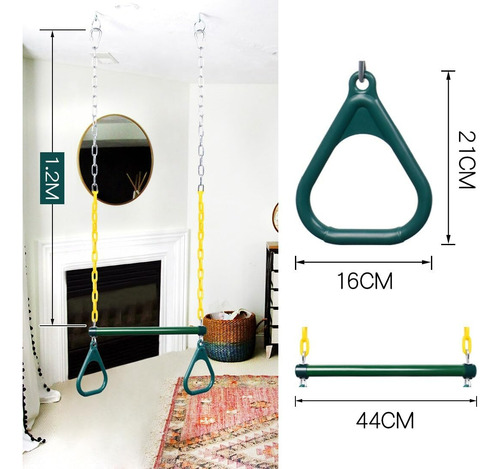 Barra Oscilante Del Trapecio De Los Anillos Del Gimnasio