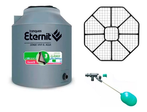 Imagen 7 de 10 de Combo Tanque Agua Completo Eternit Tricapa 1000 Litros Base
