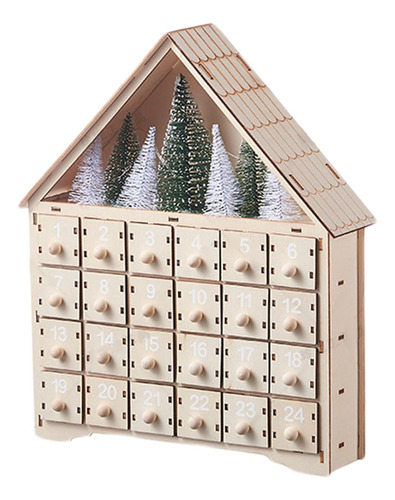 Navidad Con Led Y Árbol Calendario De Adviento De Madera