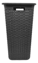 Comprar Canasto Cesto Ropa Sucia Lavadero Plástico Simil Rattan Hsk