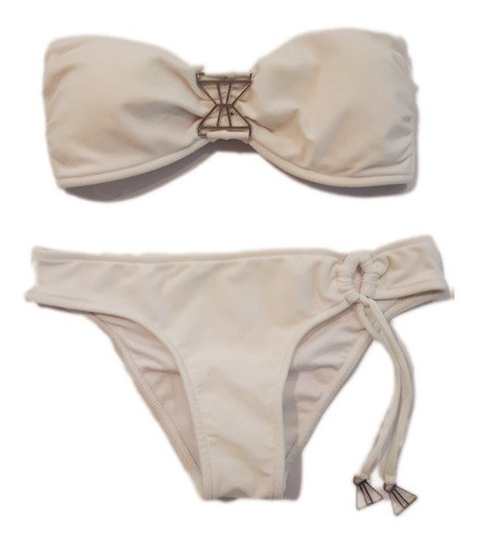 Traje De Baño De Dama, Bikini Strapless Unicolor