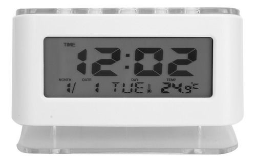 Reloj Electrónico, Pantalla Lcd, Fecha, Temperatura, Luz De